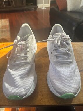 Nike Women's White Athletic Sneakers with Mint Accents